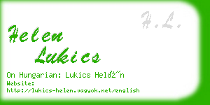 helen lukics business card